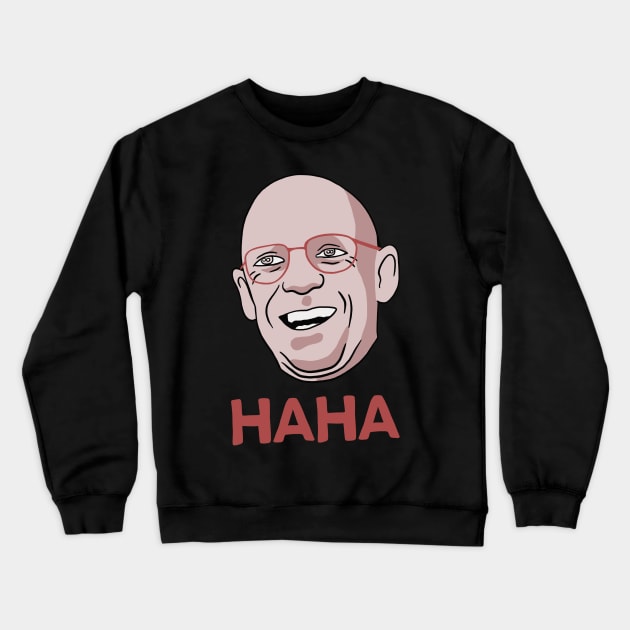 Foucault Haha - Funny French Philosophy Meme Crewneck Sweatshirt by isstgeschichte